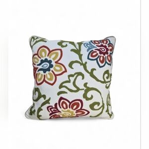 Levtex Clementine Embroidered Floral Square Accent Throw Pillow